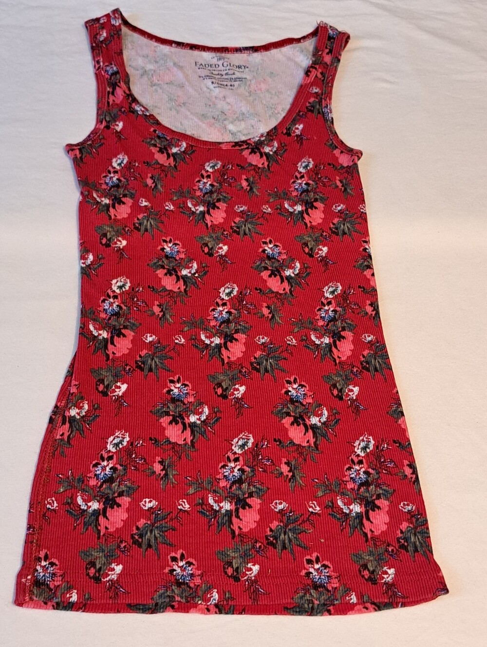Women's Tank Top Size Small Faded Glory Red
